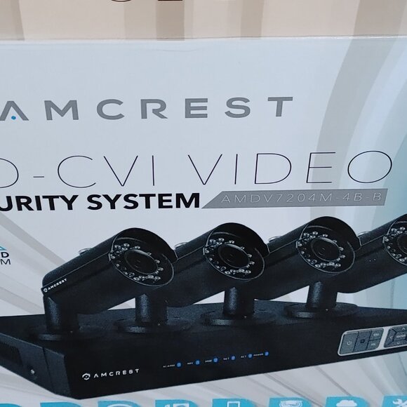 AMCREST Security System 1TB Hard Drive Included, 4 cameras Weather proof, NIGHT - Picture 1 of 15